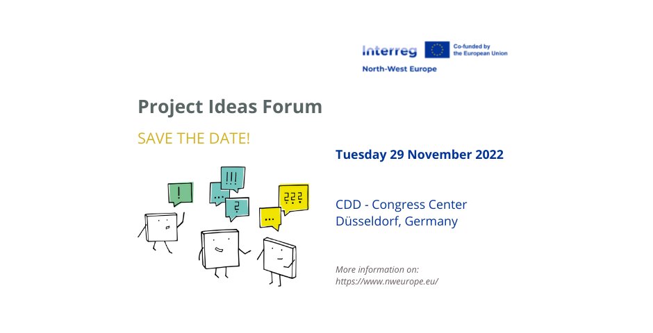 Get ready for <a href="/INTERREG_NWE/">Interreg NWE</a> second call for projects ! 🌞🙌
Find out more about our programme’s expectations for call 2 &amp; connect with potential partners.
 
✅ Event - Where and When? ⏰
Congress Centre of Düsseldorf (CCD) on 29 November 
Registrations will open after the summer.