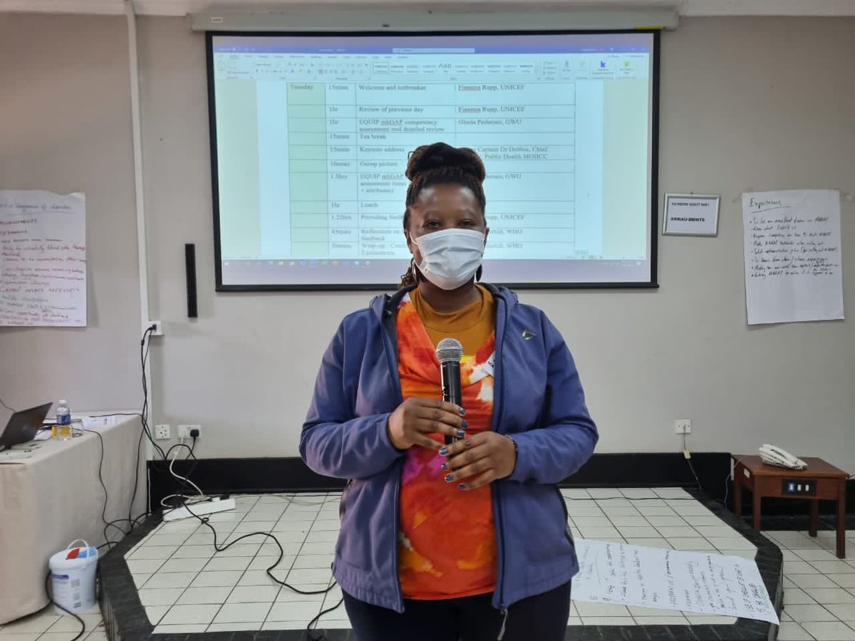 “I’m excited that the EQUIP competency based tools focus on key skills to support implementation of mhGAP. This will be critical for supervision of the non-mental health specialists to be trained throughout Zimbabwe,” said Dr Patience Mavunganidze <a href="/MoHCCZim/">Ministry of HealthZW</a> Mental Health Director