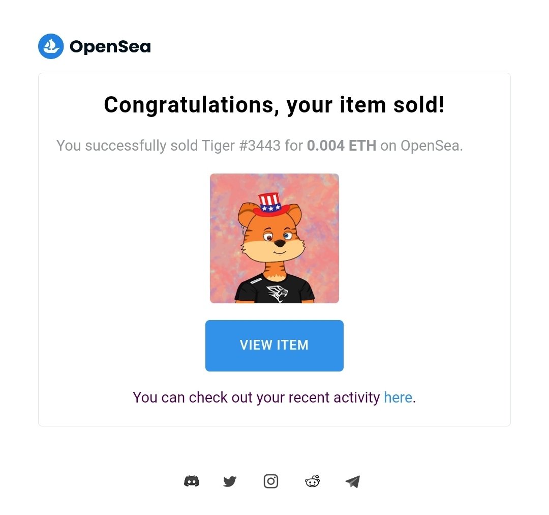 🚨 Soooolddd out🤗💯🔥
I cant believe 😄😄😍
Wow,Im sooo happy🌺
Thanks dear <a href="/stielhugh/">HughStiel/RoyalFrenchmenHotel Bar Gallery & Events</a> for your support 🙏🌺💐
Hope to see you in cool tigers family 😍🤗🌹
3500 unique tigers
opensea.io/collection/coo…
#NFT #nftart <a href="/opensea/">OpenSea</a> #cryptoart  #nftcollection #artist #nftdrop #coding