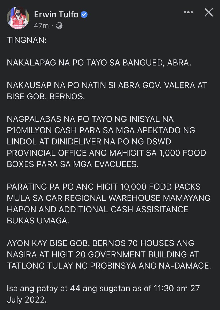 PaxtonDy's tweet photo. Mabilis pa ata sa kidlat si Sec Tulfo. Good job! https://t.co/MVhXWAdlQj