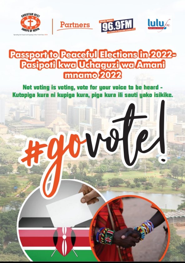 CBCKENYA's tweet photo. Kura yako ni Sauti Yako

Your vote is your voice!

#Thewanjikuinitiative #pearlnamhesh #kipute2022 #Kenya #Elections2022 #Kituochahaki #LindaKatiba #IEBC #KenyaPolice #kurayakosautiyako2022
#pearlradio #lulufm #cbck https://t.co/MTJ0d9PPg0