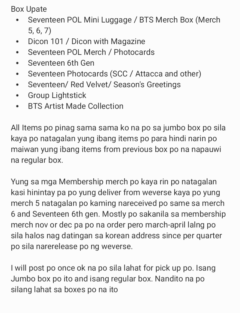 giftreasure's tweet photo. (1/2)
Nandito na po yung ibang list po nuung sa mga items po na kulang same po sa mga pendings po from pcs. and for mlist po meron na pong naka update po sa carrd site po inaayos lang po yung iba po kaya po hindi pa po lahat yung nakagay sa carrd https://t.co/7ldgKRPyKv