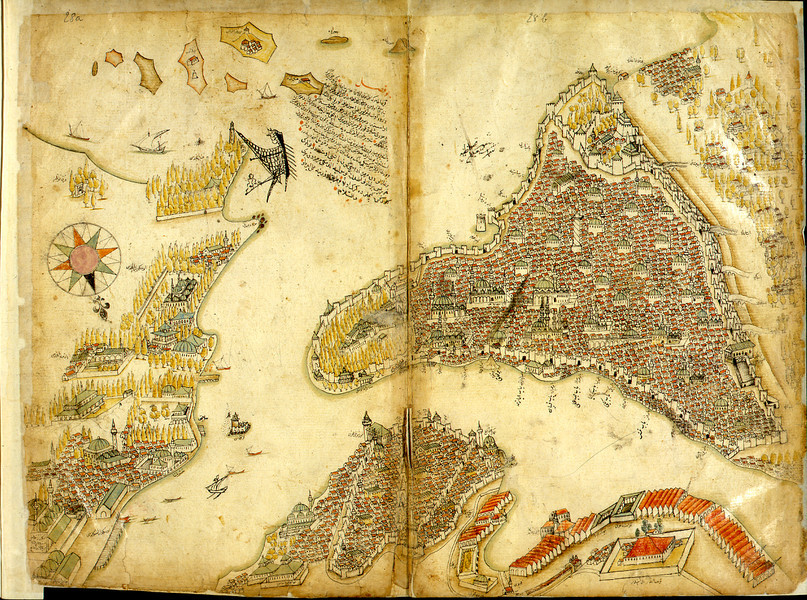 Ottoman Map of Constantinople / Istanbul, 1531.