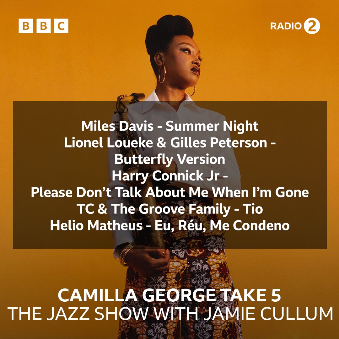 Jamie Cullum (@jamiecullum) on Twitter photo A jam-packed Jazz Show last night with a Take Five interview with saxophonist <a href="/Camilla_sax/">Camilla George</a> along with music from <a href="/judithowen/">Judith Owen</a> <a href="/DOMiAndJDBECK/">DOMi & JD BECK</a> <a href="/HarryConnickJR/">Harry Connick Jr</a> and many more!
Available to listen back on <a href="/BBCsounds/">BBC Sounds</a>, hit the link.
bbc.co.uk/programmes/m00… A jam-packed Jazz Show last night with a Take Five interview with saxophonist <a href="/Camilla_sax/">Camilla George</a> along with music from <a href="/judithowen/">Judith Owen</a> <a href="/DOMiAndJDBECK/">DOMi & JD BECK</a> <a href="/HarryConnickJR/">Harry Connick Jr</a> and many more!
Available to listen back on <a href="/BBCsounds/">BBC Sounds</a>, hit the link.
bbc.co.uk/programmes/m00…