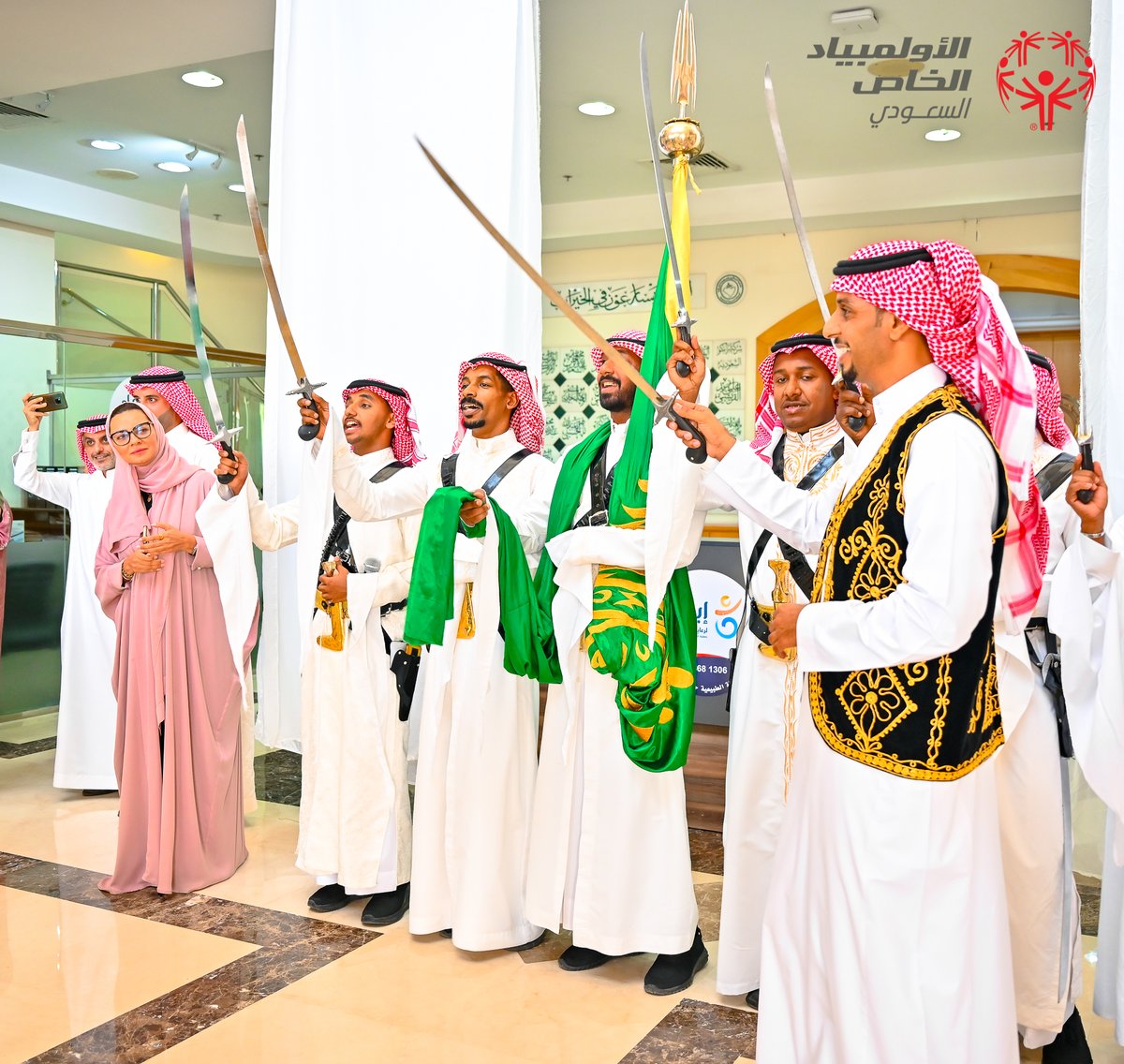 saudiarabiaso's tweet photo. استقبلت جمعية إيفاء رعاية ذوي الإعاقة @psrc_ksa 
في مقرها بمدينة الدمام يوم الثلاثاء 26 يوليو 2022 م بعثة المنتخب السعودي للأولمبياد الخاص لكرة القدم و أقامت حفل تكريم للأبطال المشاركين في كأس ديترويت 2022 
#الأولمبياد_الخاص_السعودي
#شجع_الأخضر #SpecialolympicsKSA #السعودية https://t.co/prKGVWDCQ2