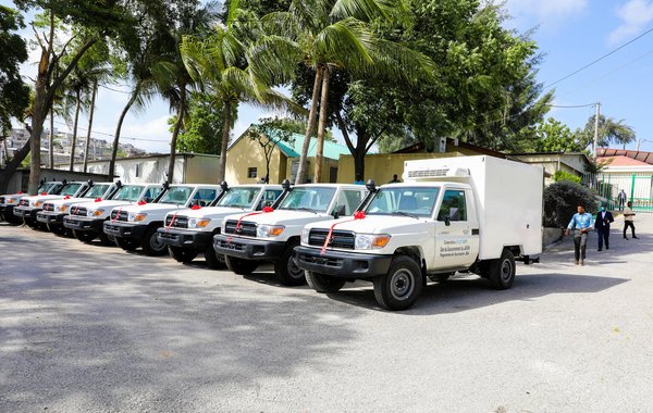 UNICEF has granted vehicles and equipment to <a href="/MsppOfficiel/">MINISTÈRE DE LA SANTÉ PUBLIQUE ET DE LA POPULATION</a> to strengthen the supply chain of vaccines and other items s for the Expanded Programme of immunization (EPI), improve the supply of vaccine services and #COVID19 vaccination in Haiti.