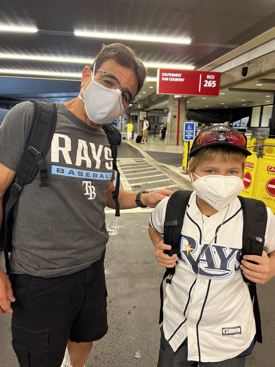 yodaynp's tweet photo. These super fans, grandfather and grandson are headed to #Baltimore today to support their team! #RaysUp #Orioles @RaysBaseball https://t.co/39DNJpbPUb