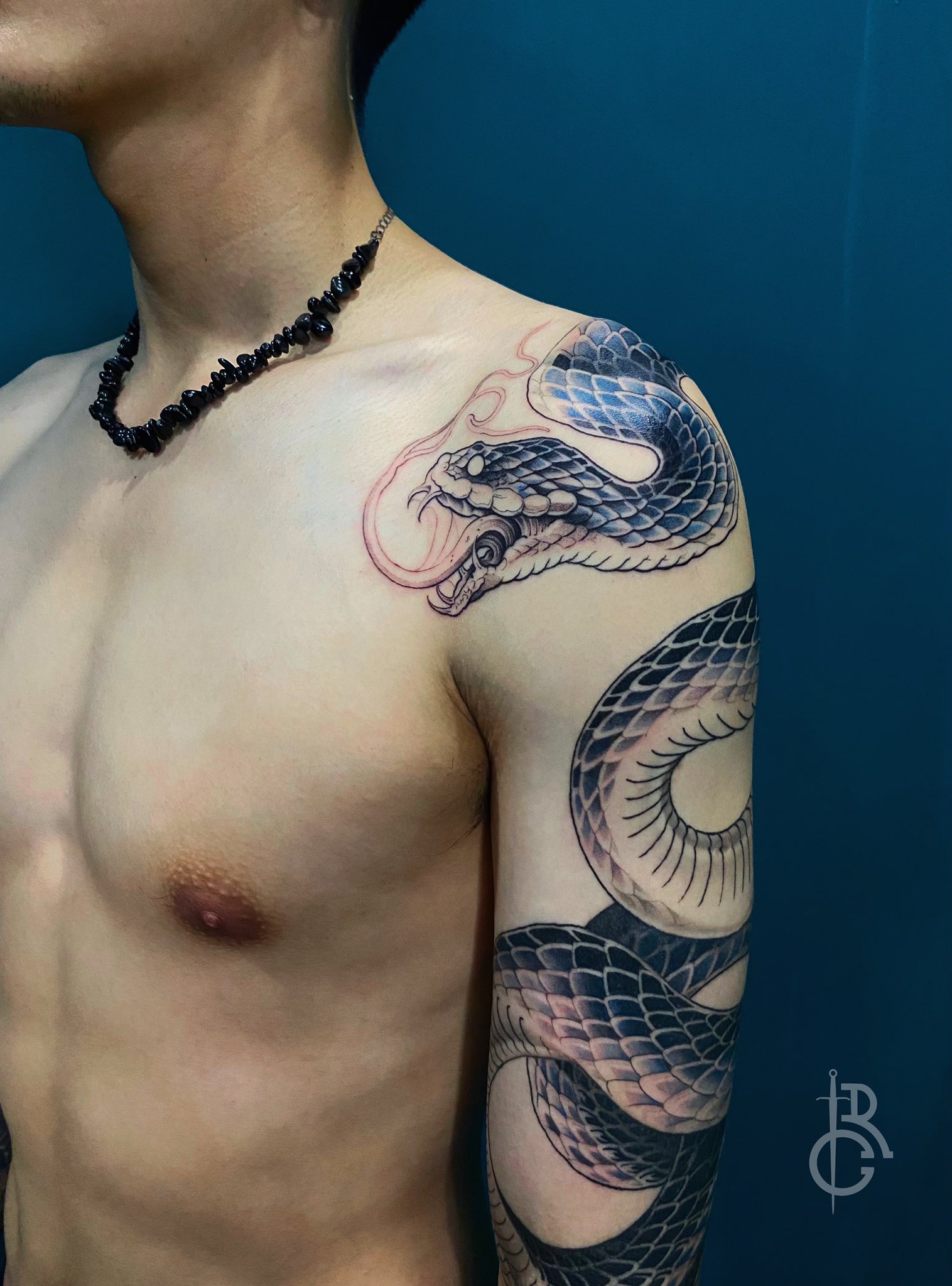 3D Halloween Snake Collarbone Temporary Tattoo Stickers For Chest Hand  Shoulder | eBay