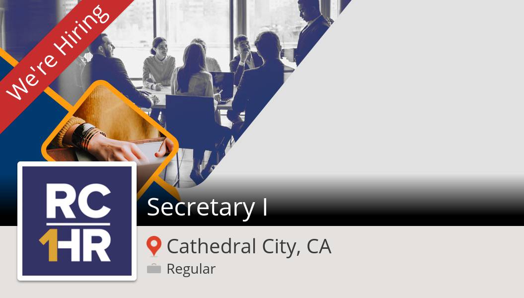 Apply now to work for #CountyofRiverside as #Secretary I in #CathedralCityCA! #job workfor.us/riversidecount… #RivCo1HR