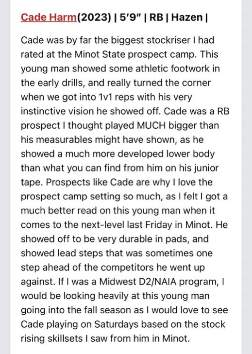 cadeharm21's tweet photo. Thank you @NWahlScouting and @PrepRedzoneDAK for covering the MSU camp! https://t.co/1xGOAcZpzA