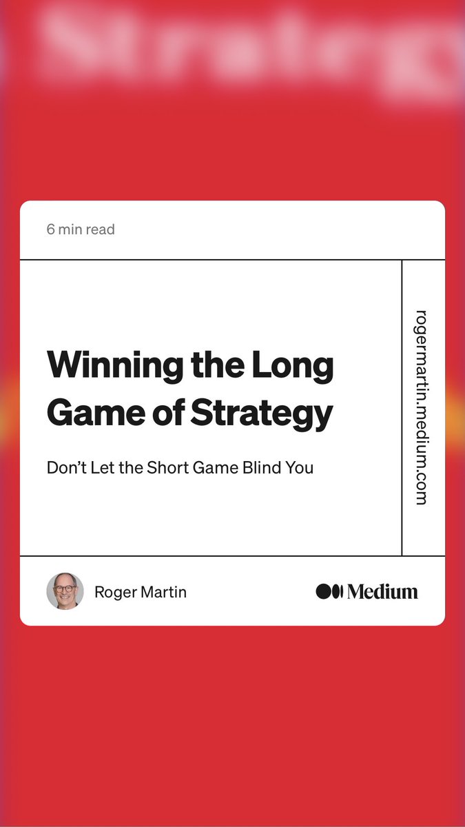 Winning the Long Game of Strategy

link.medium.com/oEQ2EnKg0rb