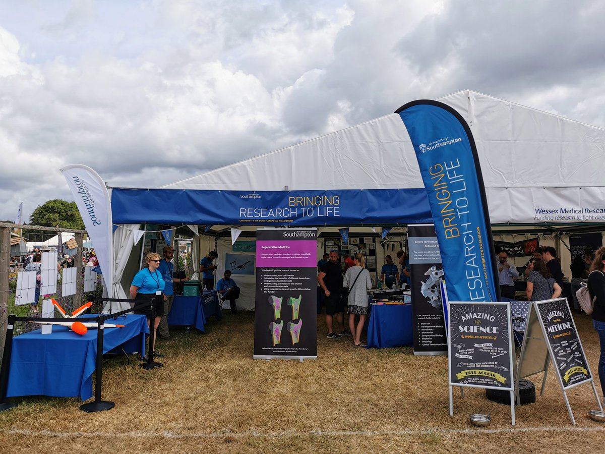 UoS_Engagement's tweet photo. The @unisouthampton #UoSRoadshow researchers and students are extremely busy for the second day at the @NewForestShow! 🐎🌳🐝🐞

We will be here until 18:30, next to our colleagues at Wessex Medical Research, to talk about #dronedeliveries, #stemcells, #nature and #biodiversity! https://t.co/JHY0YmTOqL