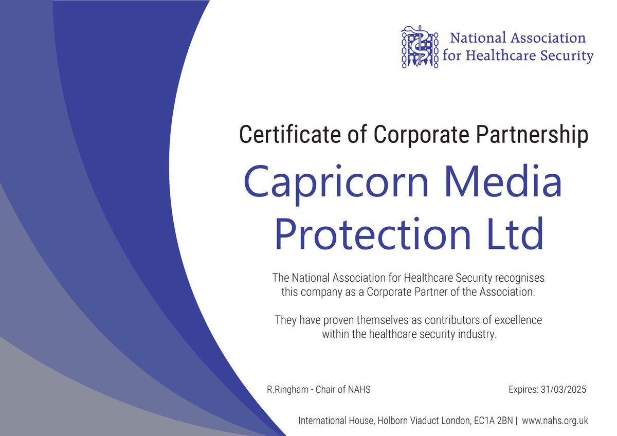This morning we are delighted to announce the start of our Corporate Membership with @NAHS_UK We felt this step was necessary to align with our visions going forward. We look forward to building & maintaining our relationship over many years to come 🙌🏻 #HealthCareSecurity