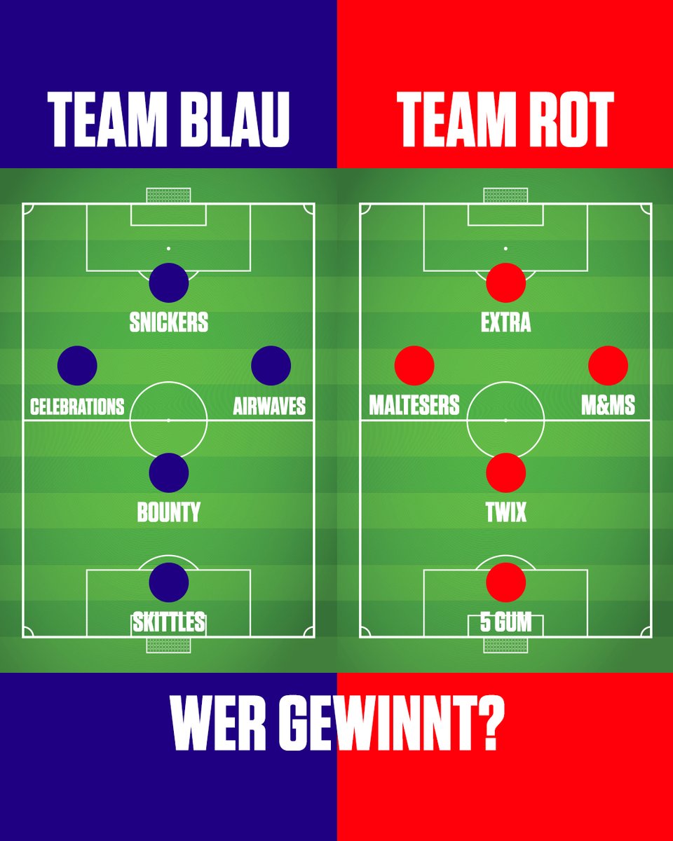 Auf wen würdest du setzen? 🔵🔴
Und was glaubst du, wer am Samstag den ersten Titel der Saison holt? 🤔
#SnickersDE #DuBistNichtDuWennDuHungrigBist