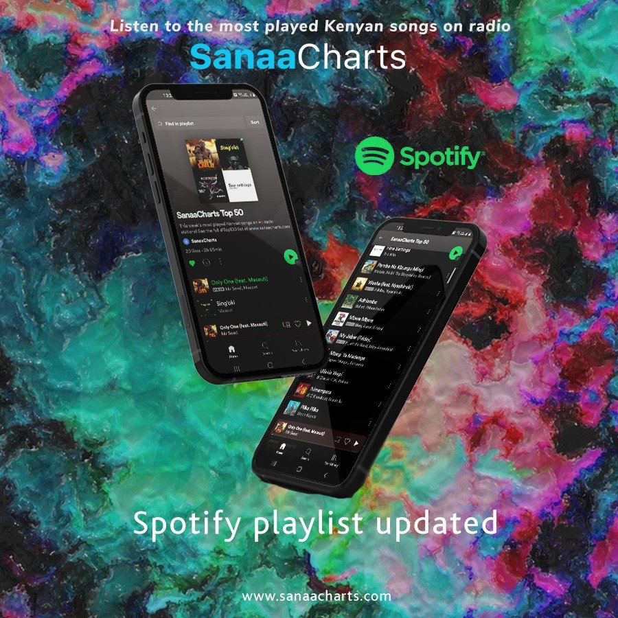 sanaacharts's tweet photo. Tap into the #SanaaCharts @spotify @spotifyke playlist. The biggest radio hits, delivered to you weekly!⁠
😎🇰🇪🎶📈 #EveryPlayCounts #PlayKEMusic https://t.co/hl7vnz5Mer