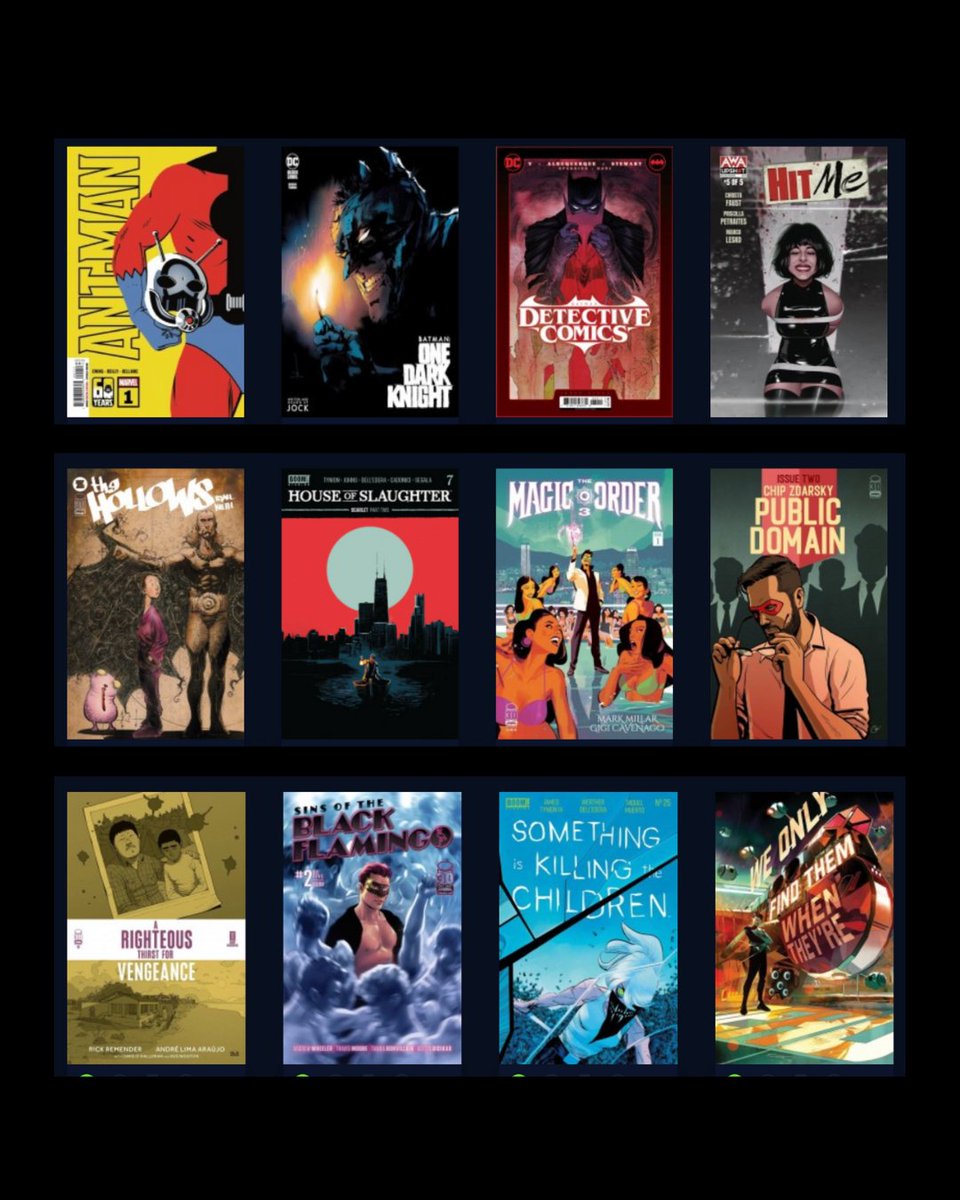 UnprdcedUnadptd's tweet photo. This week's #comicpulls Quite a good mix of superheroes, magic, horror and gritty drama.
Shoutout to @ComicGeeks for helping me track all this!
#comicwednesdays #NewComicBookDay #NCBD #DC #Marvel #comic https://t.co/Df4RoZ3Oww