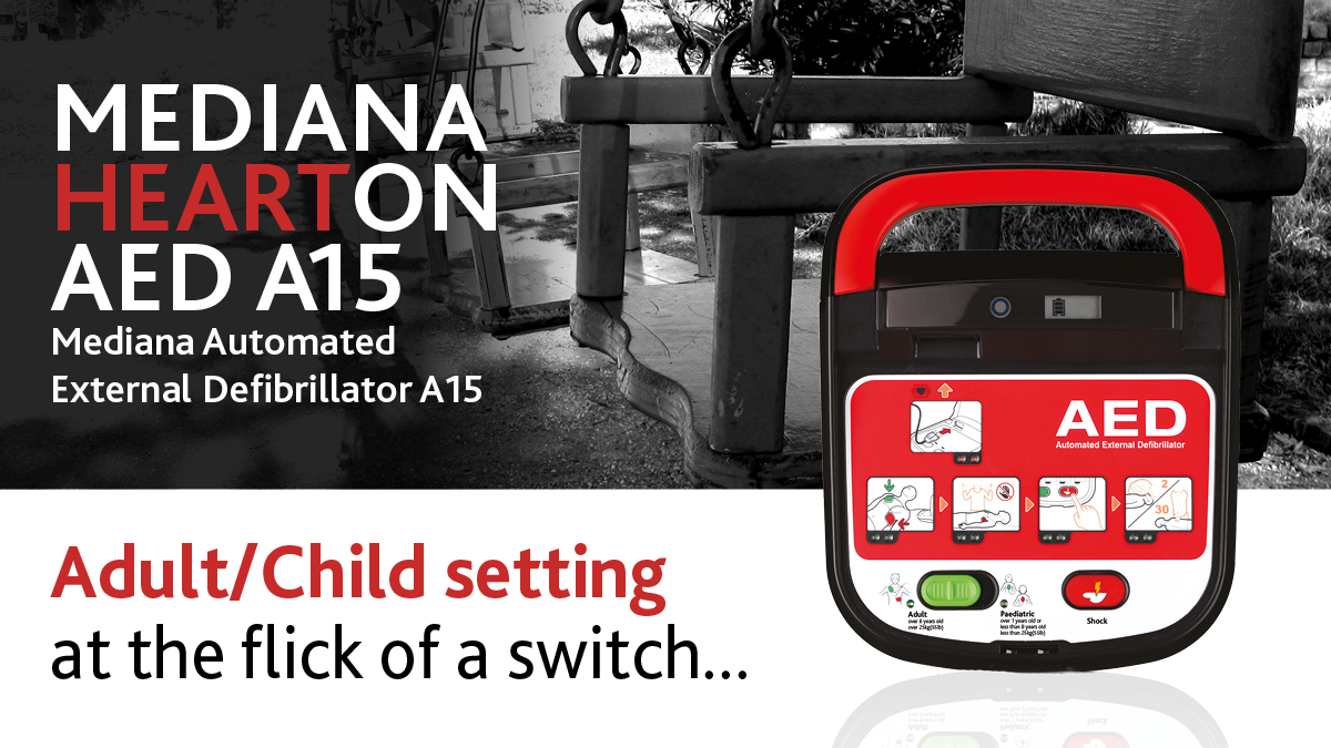 arrow_office's tweet image. The Mediana A15 Bundle that has a Adult/Child setting at the flick of a switch 🚑
✔️ Instant switch from Adult to Paediatric
✔️ Suitable for all schools, clubs and groups
✔️ Automatic switch on when lid opened
✔️ Pads attached ready for use
✔️ Pads fi