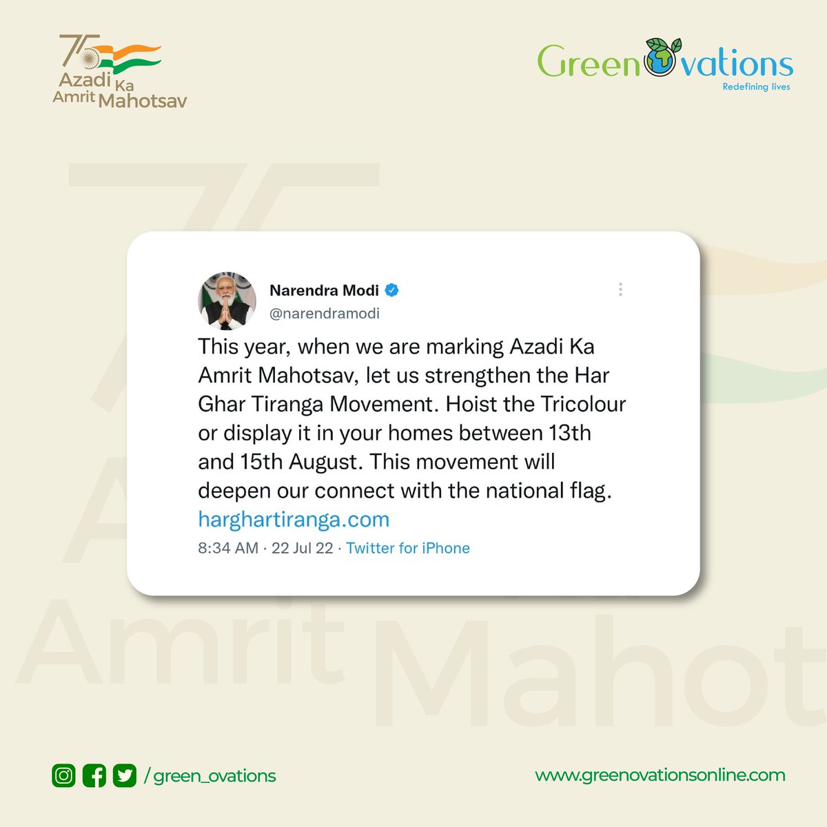green_ovations's tweet photo. This independence day, go eco-friendly with GreenOvations's plantable seed paper flags. You can also get a 20% OFF with our code FIRST50! HURRY.

#independencedayindia #independenceday #harghartiranga #brandinginspiration #independentartist #ecofriendly #ecoliving #ecowarrior https://t.co/ZNMqlLw7Du
