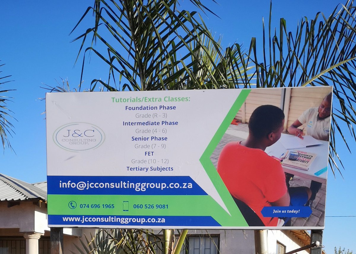 JC_ConsultingG's tweet photo. All day, everyday we offer quality and best tutorials.

For more info contact: 074 696 1965

#EducationForImpact 
#SkeemSaam https://t.co/DACzA8K8Xo