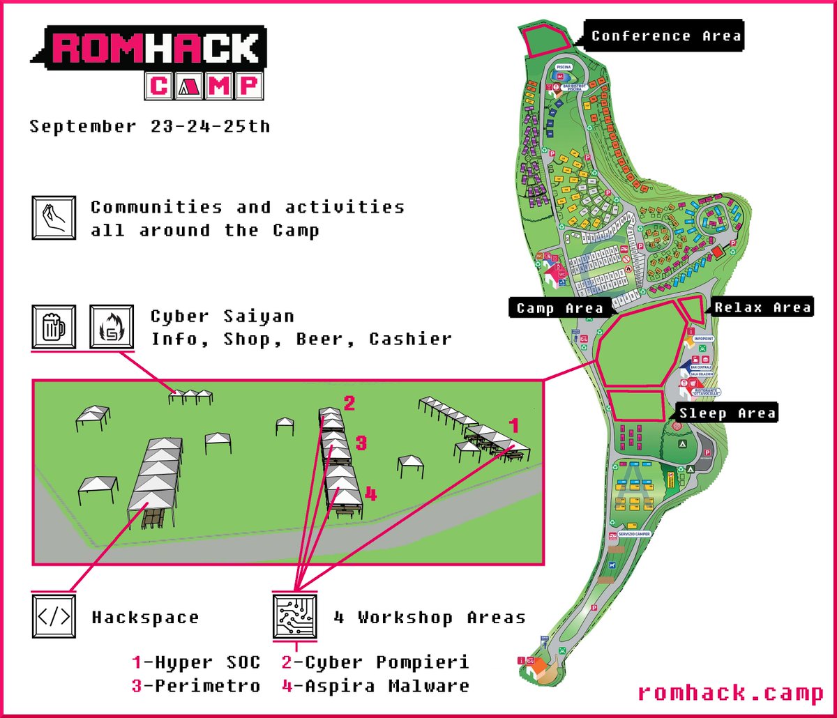 #RomHackCamp first #schedule is out
romhack.camp/camp-schedule/

Lot of communities/content still missing but the Camp is taking shape
We will update the page when new content is online

Take your ticket and see you in Rome next September 23-24-25th
romhack.camp/buy-tickets/