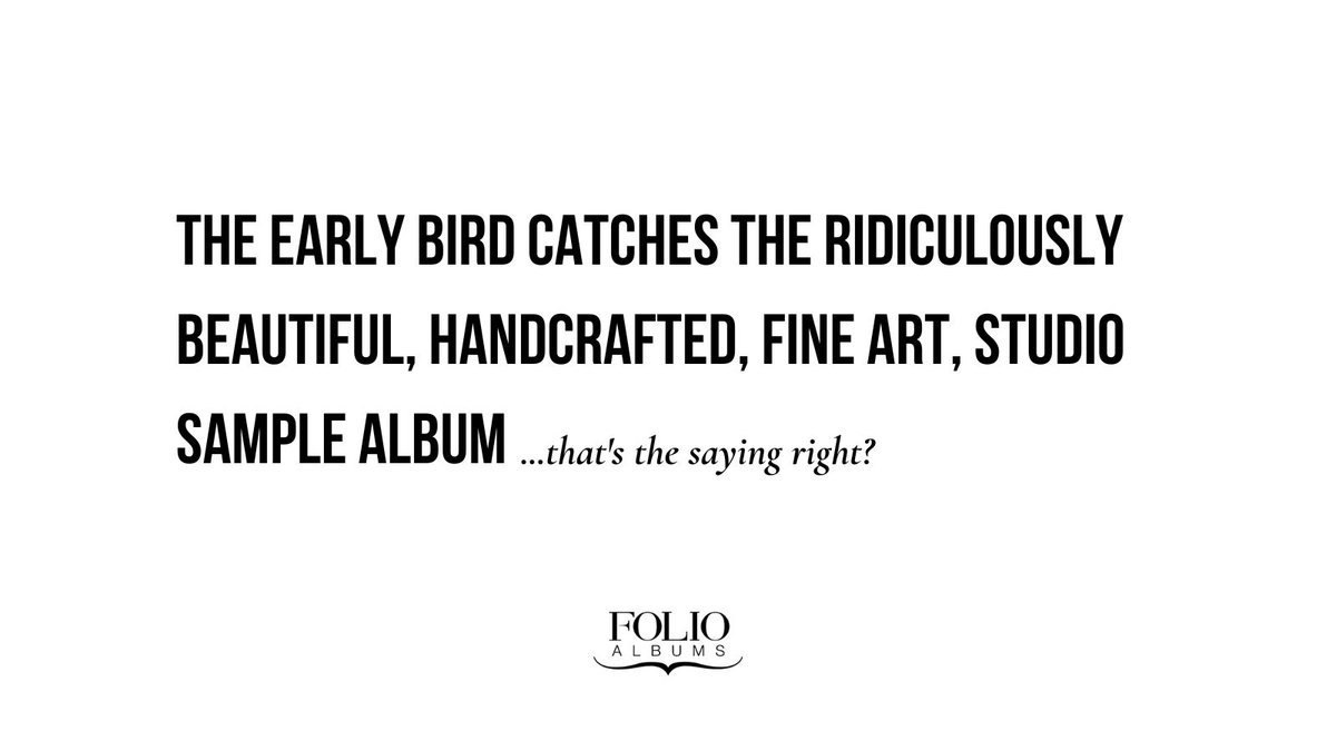 See you next week for the return of our August, Studio Sample Album Discount! 
Don't miss a thing, subscribe to our newsletter: folioalbums.ac-page.com/newsletter-sig…

#photographer #weddingphotography #weddingalbum #weddingphotographer #familyphotographer #ukweddingphotographer