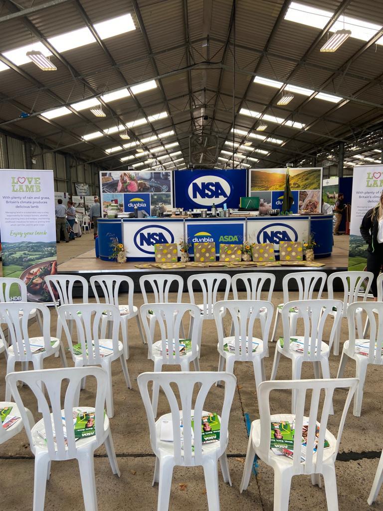 AsdaSustainable's tweet photo. We are here at the National Sheep Association Event 2022! Come see us on stand no.127 to watch our asda and dunbia chefs cooking up a storm! @natsheep @DunbiaGroup @AHDB_BeefLamb #NSA #lovelamb #cookerydemos #freebies https://t.co/6uoATbRIWu