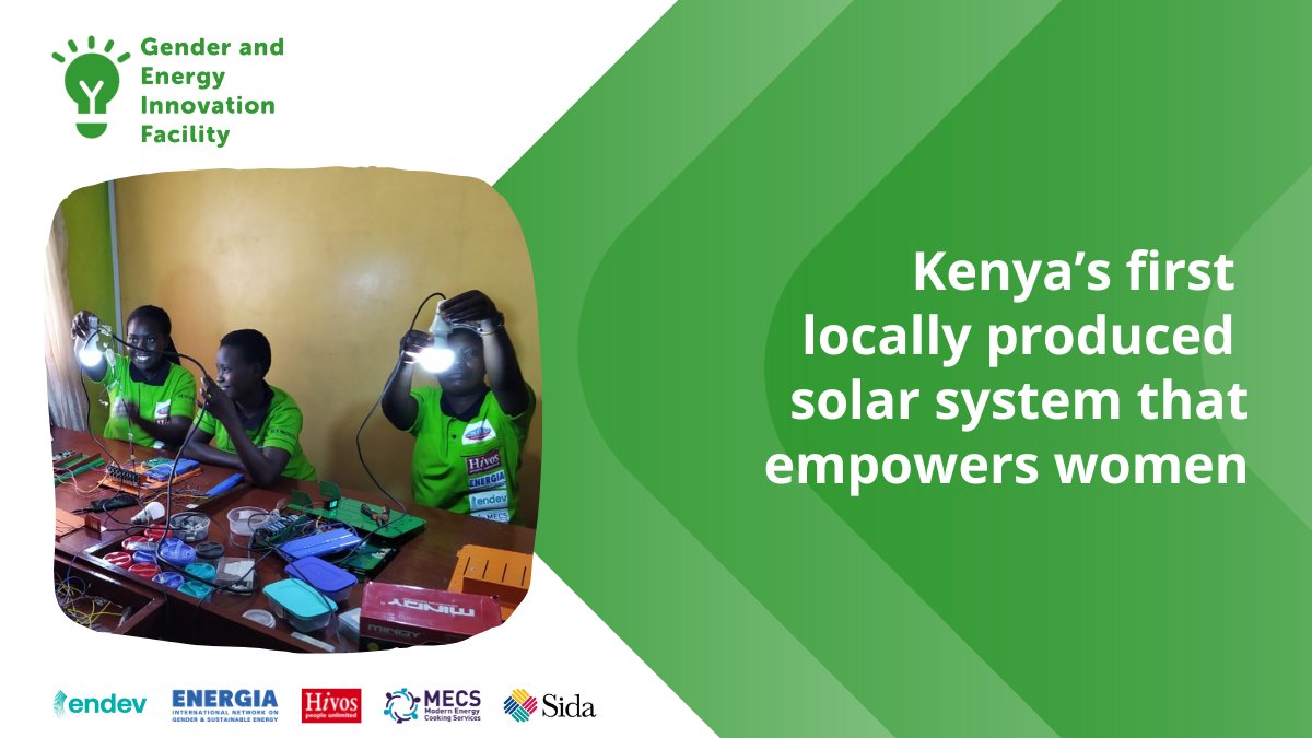 Meet Wilson and his team of female engineers from #Kenya, who developed the first #picosolar system 🔆⚡️“Made in Kenya BY WOMEN”♀️🇰🇪! during their journey with our #Gender and #Energy #Innovation Facility. 

Here's their story 👉 energia.org/kenyas-first-l…