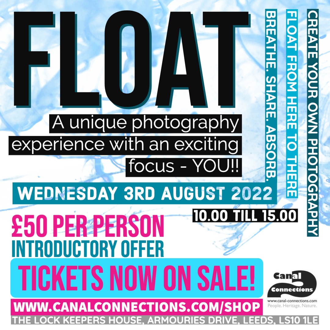 There are still a few places left on next weeks new photography course - FLOAT on Wednesday 3rd August 2022.
⁠
This session is available at our introductory price of £50⁠
⁠
Find out more and book here: canal-connections.com/shop