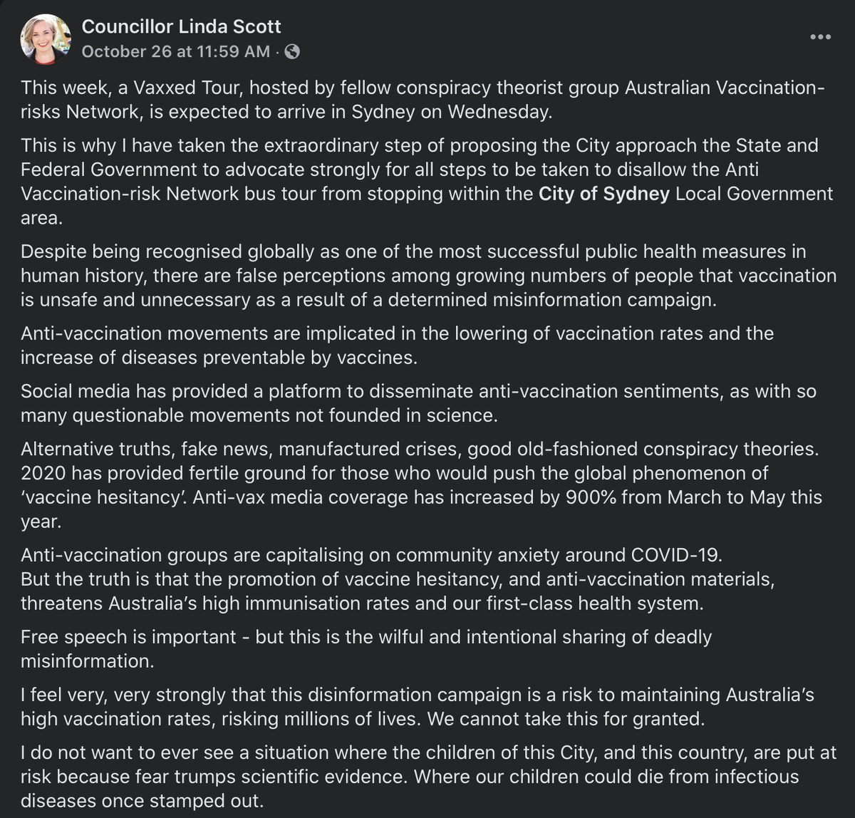 luckylosing's tweet photo. @ClrLindaScott has a place in my heart for the awesome way in which she stood up to anti-vaccine predators driving the disgusting #Vaxxed bus around Australia in 2020 (something they still do).
Other councillors and MPs should resist in the same way.
Legend!
#TheDrum #StopAVN https://t.co/AoED2KYQD0