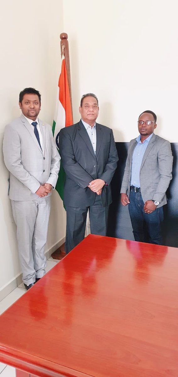 High Commissioner of India with Country Manager, WAPCOS gave orientation to 2nd batch of <a href="/RwandaAgriBoard/">Rwanda Agriculture & Animal Resources Devpt Board</a> officials traveling <a href="/iitroorkee/">IIT Roorkee</a> for M.Tech. under Capacity Building Programme sponsored by <a href="/wapcosofficials/">wapcosofficials</a> under GOI LOC <a href="/dpa_mea/">DevelopmentPartnershipAdmn_MEAIndia</a> <a href="/IndianDiplomacy/">Indian Diplomacy</a> <a href="/MEAIndia/">Randhir Jaiswal</a>