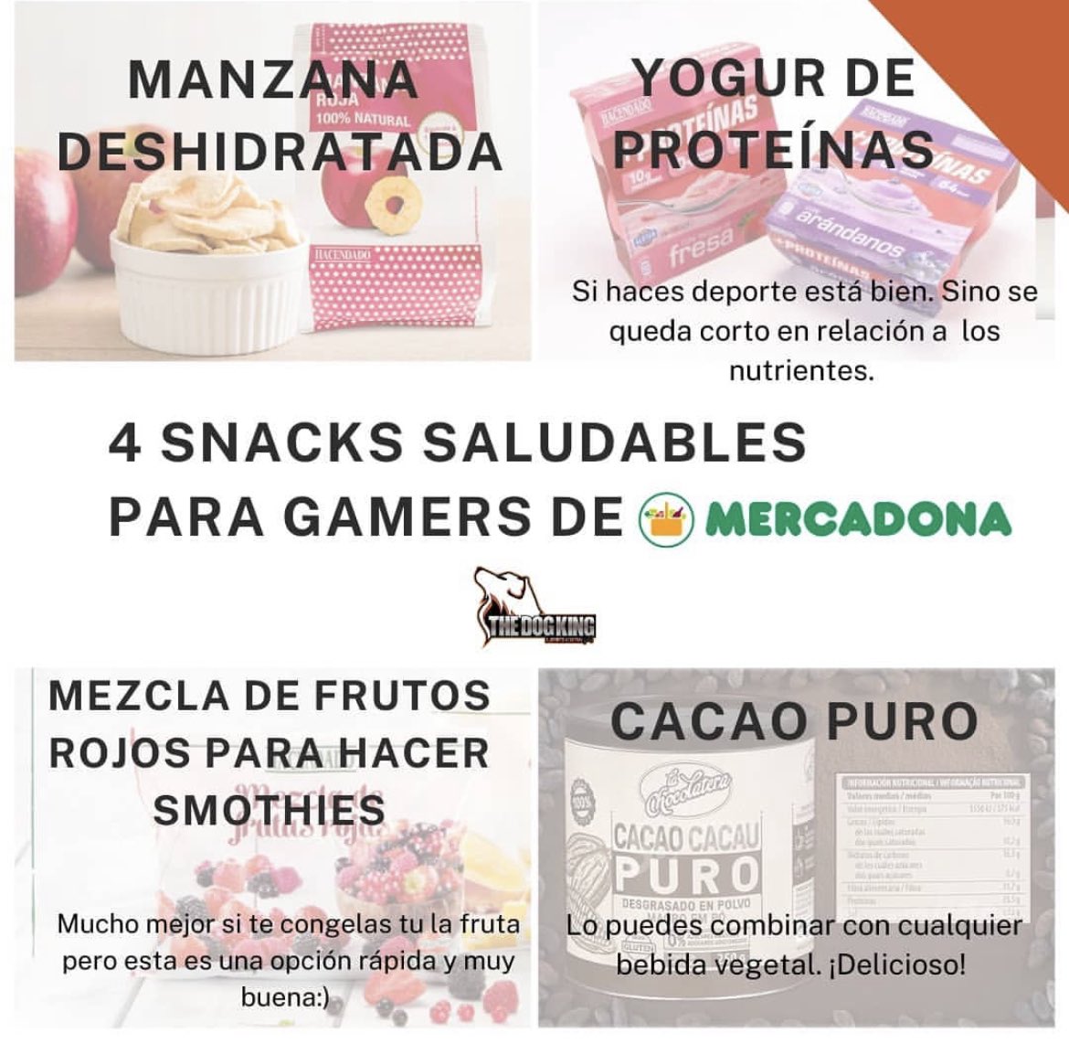 😎 Hey!!!!!

🍎 ¿Sabías que existe comida ideal para tomar entre partida y partida?

💪 Si quieres convertirte en un gamer de nivel, todos los factores suman. ¡También la alimentación!