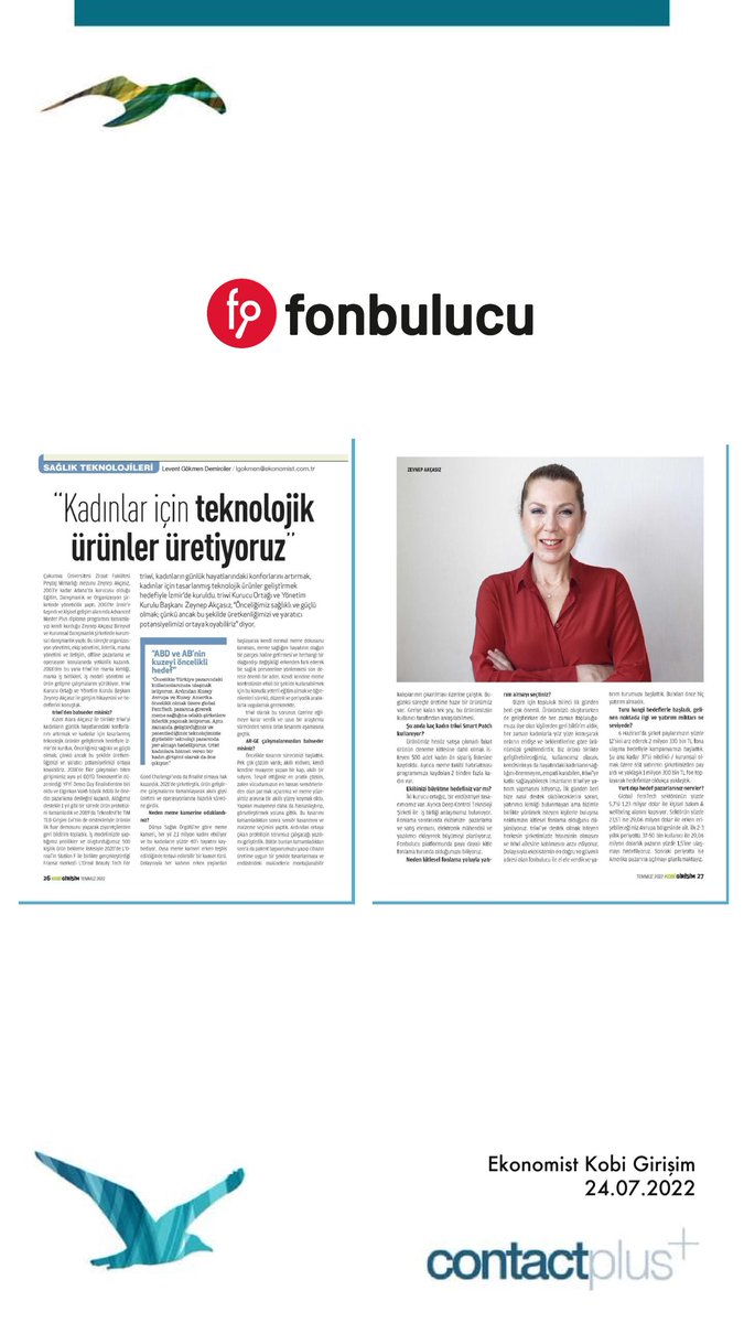 Dünyanın ilk meme sağlığı odaklı girişimini nasıl başlattık, ürünümüzü nasıl geliştirdik, Global Femtech Raporuna nasıl girdik?

Ekonomist yazarı Levent Gökmen, Triwi'nin serüvenini kurucumuz <a href="/zeynepakcasiz/">ZeynepAkçasız</a> 'dan dinleyip yazdı.