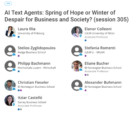 What are the challenges that an Artificial Intelligence text agent such as GPT-3 poses to business and society? Join the debate #AOM2022 on 6 August 5- 6.30 PM CEST! @AOM_sim @ElanorColleoni  <a href="/dasfiesch/">Christian Fieseler</a> <a href="/eli_bucher_/">Eliane Bucher</a> <a href="/ItziarCA/">Itziar Castello</a> <a href="/szyglidopoulos/">stelioszyglidopoulos</a> <a href="/SRomenti/">Stefania Romenti</a> <a href="/phippukopter/">Philipp Bachmann</a> @Alex_Buhmann