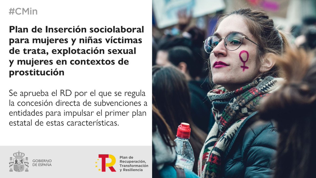 🟣En marcha el primer Plan estatal para la Inserción Sociolaboral de mujeres y niñas víctimas de trata, explotación sexual y mujeres en contextos de prostitución

Consulta el RD sobre ayudas a entidades para impulsar su desarrollo⤵️
boe.es/boe/dias/2022/…

#PlanDeRecuperación