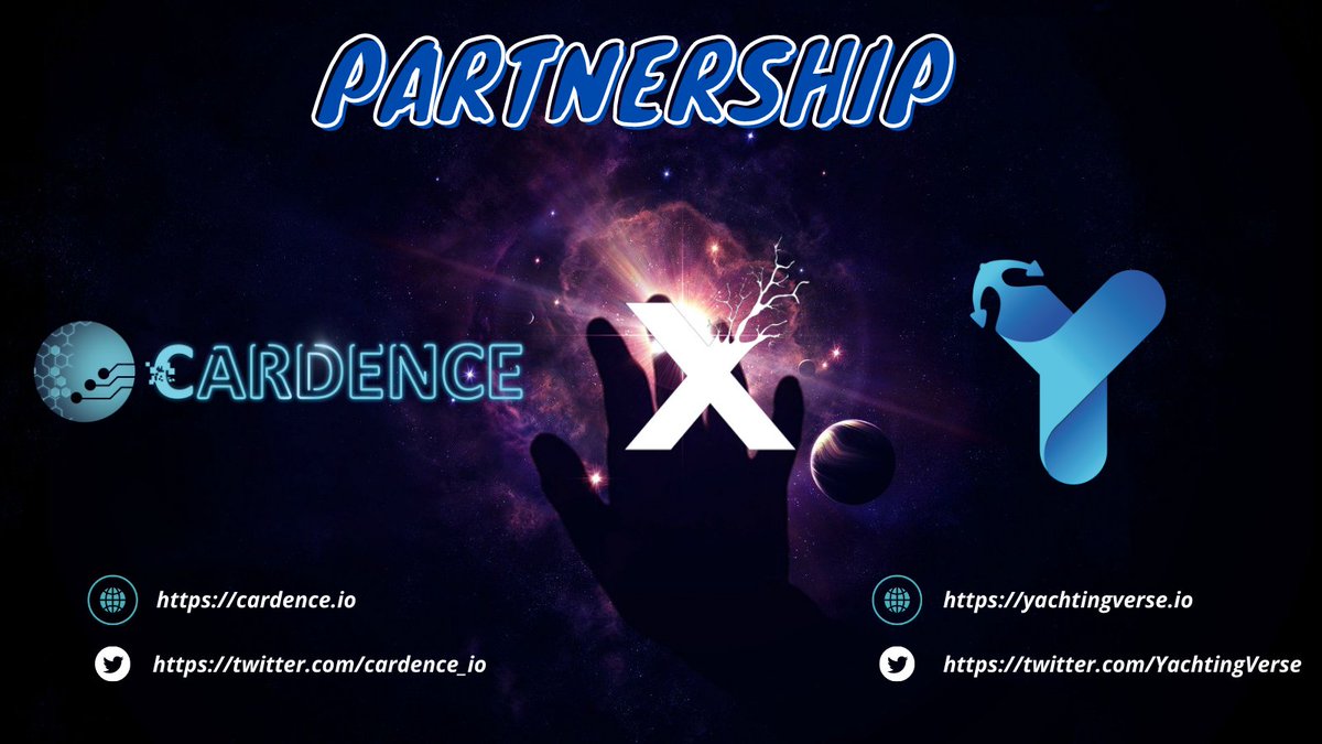 Cardence (@cardence_io) on Twitter photo We are excited to announce our partnership with <a href="/YachtingVerse/">YachtingVerse</a> 🎉🎉
.
.
<a href="/YachtingVerse/">YachtingVerse</a> is the worlds first marine themed metaverse/VR platform for yachting industry.
#cardence #partnership #crypto We are excited to announce our partnership with <a href="/YachtingVerse/">YachtingVerse</a> 🎉🎉
.
.
<a href="/YachtingVerse/">YachtingVerse</a> is the worlds first marine themed metaverse/VR platform for yachting industry.
#cardence #partnership #crypto