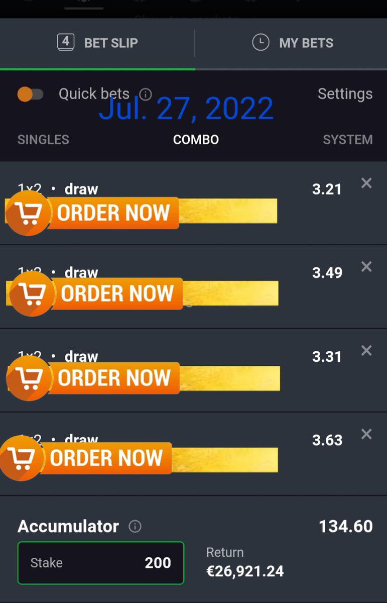 matteo_fixed's tweet image. Today 27/07/2022
We&apos;ve got 4/4 fixed draws ticket
Safety: 100%✓
Write me now for payment details if interested
@matteo_fixed  @matteo_fixed