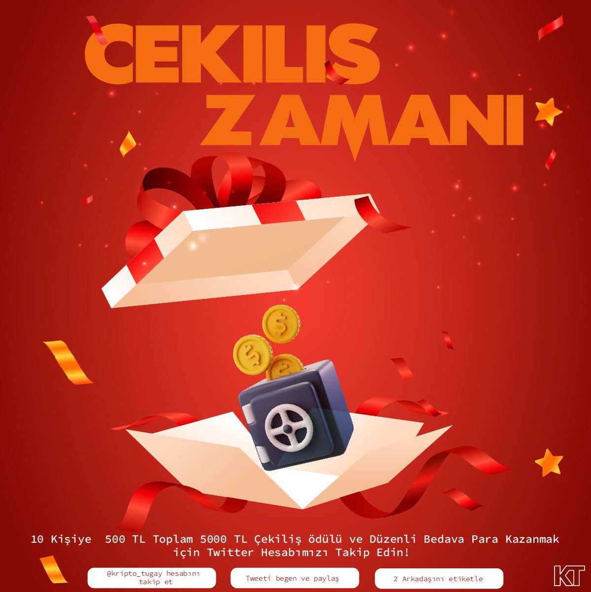 🏆 10 KİŞİYE 500 TL TOPLAM 5000 TL ÇEKİLİŞ!

📌 <a href="/kripto_tugay/">Kripto Tugay</a> hesabını takip et 
📌 Gönderiyi beğen ve retweet yap 
📌 Yorumlara iki arkadaşını etiketle 

Çekiliş 03.08.2022 tarihinde sonlanacak. 

#btc #airdrop #avax