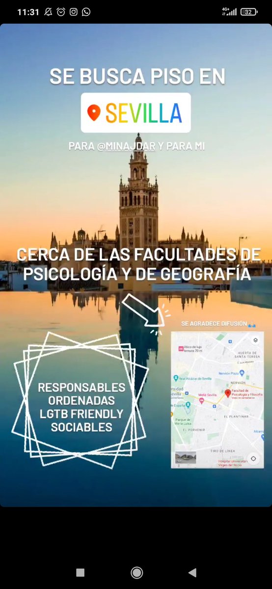 Buscamos piso para el curso 2022/2023 en Sevilla. @minablxck
#mastersevilla #pisosus #alquilersevilla #queydondeestudiar2022