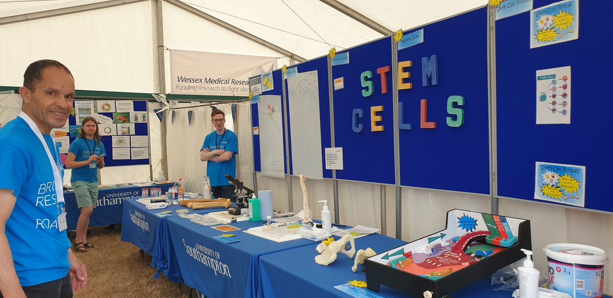 Do you want to hear about bone repair, stem cells and materials. Come to visit us at the Bone &amp; Joint stand. New Forest roadshow. #UoSRoadshow