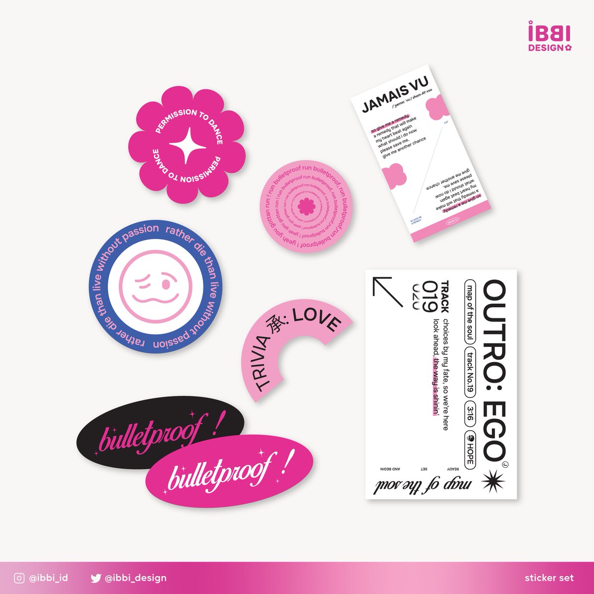 ibbi_design's tweet photo. ✿ bts sticker set ✿

꒰📓꒱ #kpopedits #zonauang #design #graphicdesign #portfolio #jasadesign #jasadesain #designcommission #kpop #fanmerch #freebies #kpopgoods #merch #ibbifiles ˖ ࣪⊹ ༉‧₊˚ https://t.co/hQQ9pWWnoK