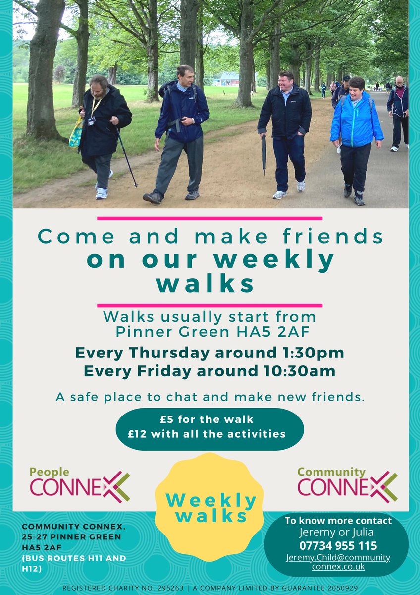 Community ConneX on Twitter "Weekly walks in Pinner every Thursday and