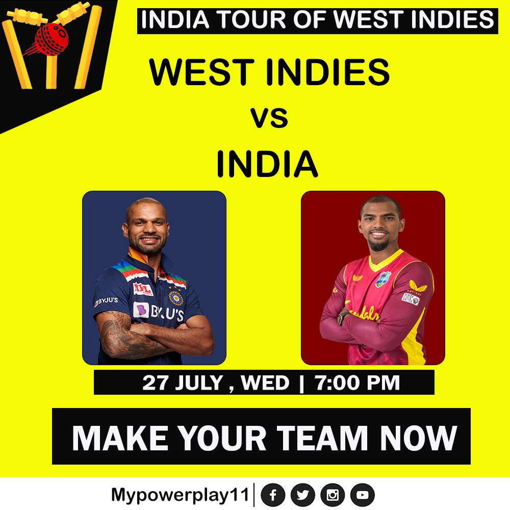 After a Great Knock by #AxarPatel in 2nd Odi 😎 Now, India will Eye on Whitewash 🤨 If you want to Win money Daily..! Then, Make you #Mypowerplay11 & Win Big 😍 Visit: mypowerplay11.com #ShikharDhawan #BCCI #indiancricket #cricket #IndvsWI #WIvsIND #KLRahul #cricketnews