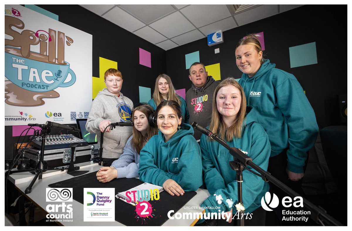 Spill the Tae Youth Led Podcast (@spillthea0) on Twitter photo Podcast team today are at <a href="/bbcradioulster/">BBC Radio Ulster</a> with <a href="/marielouisemuir/">Marie-Louise Kerr</a> to talk about the amazing work they have been doing thanks to the <a href="/ArtsCouncilNI/">Arts Council of Northern Ireland</a> and the <a href="/BBHealthForum/">Bogside and Brandywell Health Forum</a> DQ fund.
#mentalhealthawareness #youtharts #DQF #MentalHealthServices #10in10Legacy Podcast team today are at <a href="/bbcradioulster/">BBC Radio Ulster</a> with <a href="/marielouisemuir/">Marie-Louise Kerr</a> to talk about the amazing work they have been doing thanks to the <a href="/ArtsCouncilNI/">Arts Council of Northern Ireland</a> and the <a href="/BBHealthForum/">Bogside and Brandywell Health Forum</a> DQ fund.
#mentalhealthawareness #youtharts #DQF #MentalHealthServices #10in10Legacy