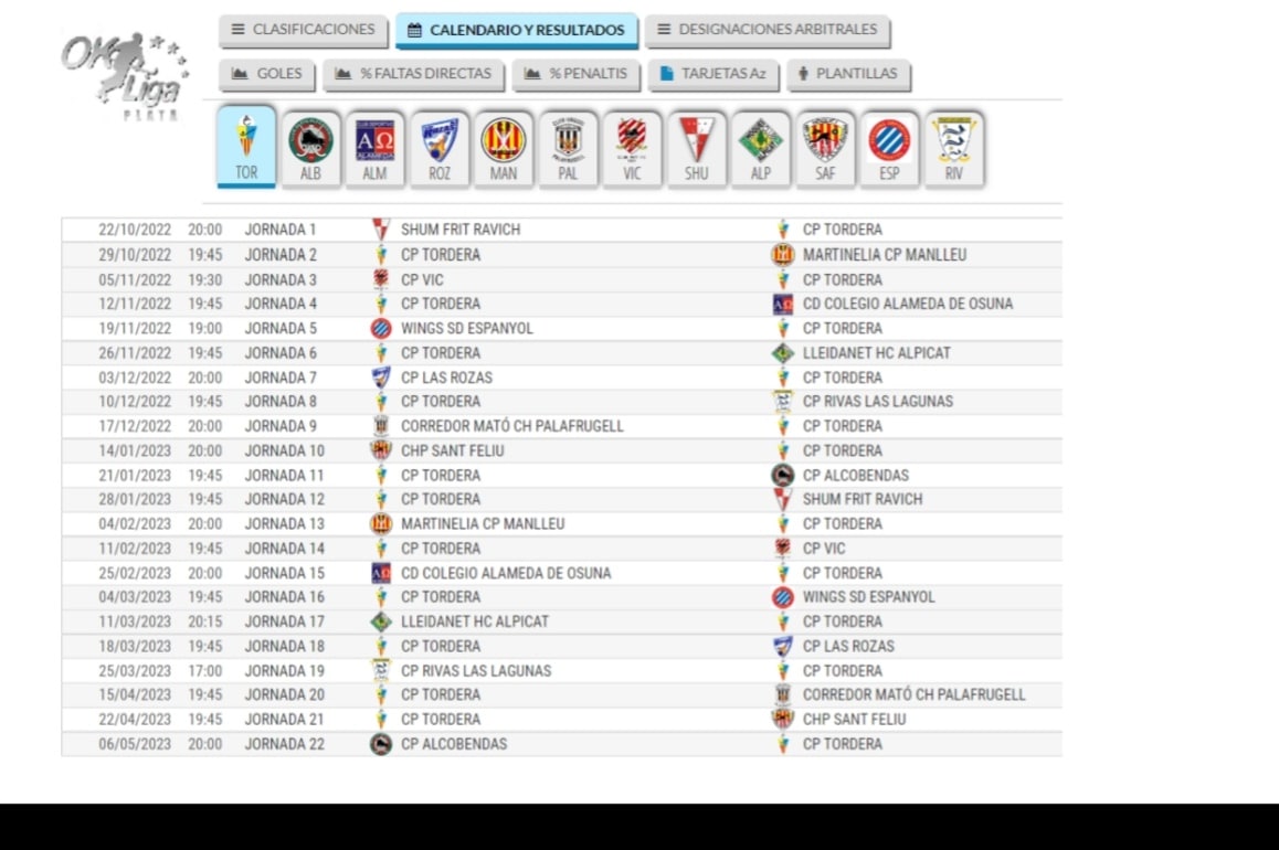 clubpatitordera's tweet photo. Ja tenim la planificació de l'ok lliga plata sud del Club Pati Tordera per a aquesta temporada 22-23. https://t.co/hU1yWtTMJU