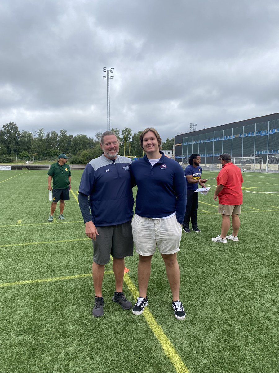 Awesome seeing Gridiron Imports Family member and current Stony Brook Seawolf Ludvig Burell in Tyreso today!