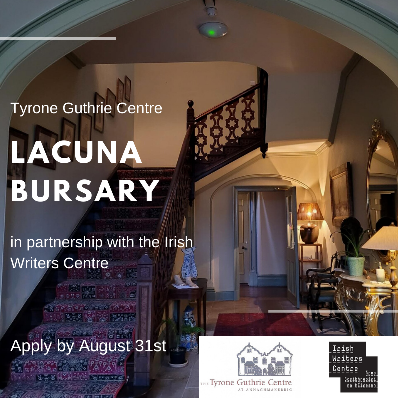 📣Bursaries 📣

Professional writers can apply for the Jack Harte Bursary  irishwriterscentre.ie/opportunities/…

Underrepresented writers can apply for the new Lacuna Bursary irishwriterscentre.ie/opportunities/…

Both opportunities are 1 week fully resourced Writer-in-Residence Bursaries at <a href="/TyroneGuthrie/">The Tyrone Guthrie Centre</a>