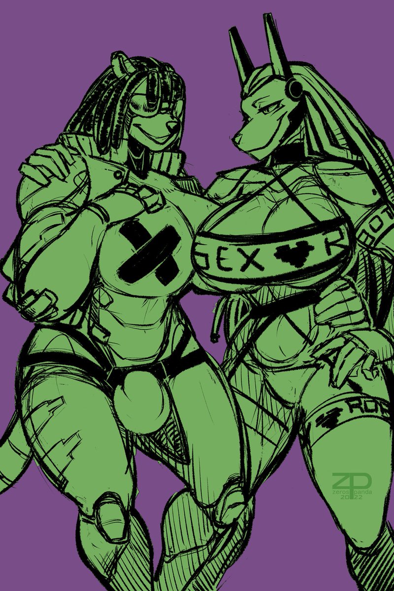 Some art i got a few days back of my girl and a good friend of mine..! Do we look ready for a night on the town…?

Artist: <a href="/PandaZeros/">Zeros Panda</a>!