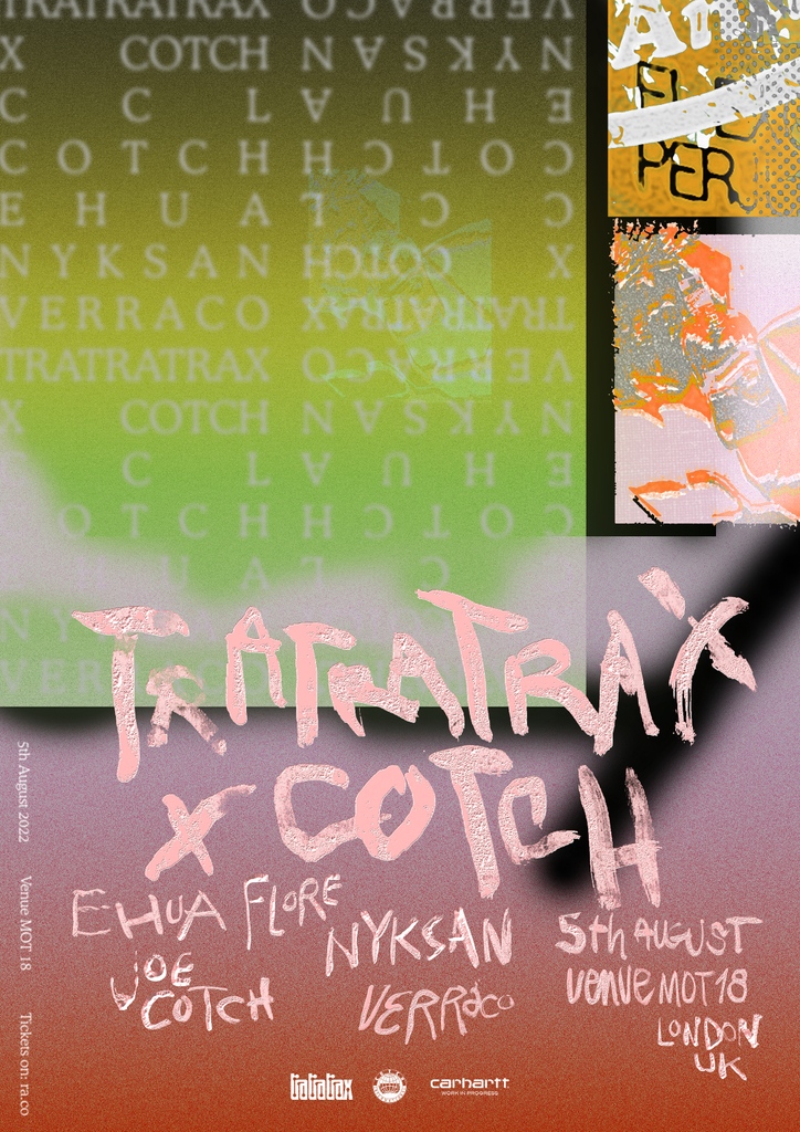 CarharttWIP's tweet image. #UnitedKingdom
05.08.2022

Groundbreaking Medellin label Tratratrax descend on south London's @VenueMot for a very rare summer warehouse jam with Carhartt WIP family @cotchwithus.

Featuring esteemed special guests @ehuamusic and @floremusic 

Tickets: ra.co/events/1560818