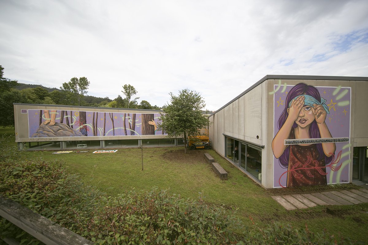 7Hcoop's tweet photo. 📢 Cuarto punto no camiño de descuberta dos #murais realizados durante o #DelasFest 2022! 
ℹ️  "A pita cega"
🎨 @nana_art 
📍 Piscina Municipal  - #Brión
Accede á 📸 galería fotográfica do proceso! 
https://t.co/B53mzeEZez https://t.co/x7qNDETnRB