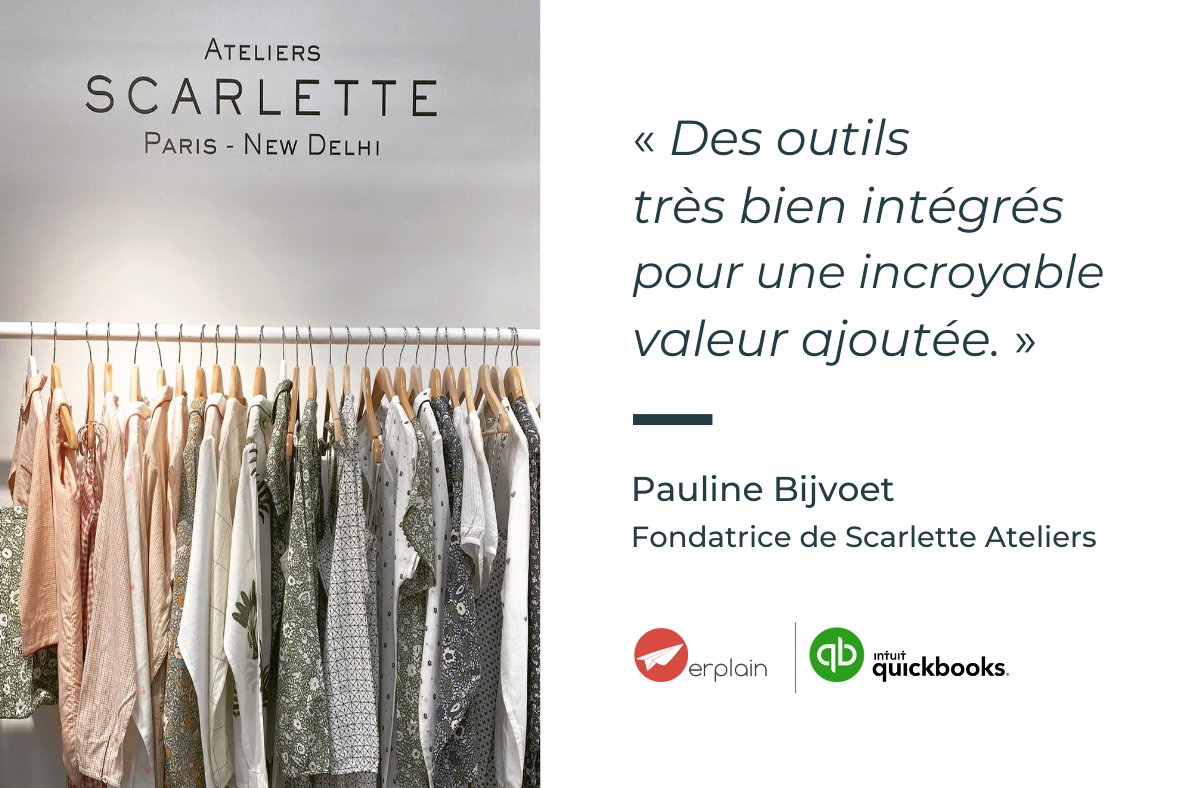 erplainapp's tweet image. &quot;[Témoignage] « Nous avions besoin de fiabiliser la gestion de nos #stocks et avoir une gestion #comptable en temps réel. » Chose rendue possible avec Erplain et @QuickBooksFR 
Témoignage de Pauline Bijvoet, fondatrice de Scarlette Ateliers.
👇🏼
erplain.com/fr/blog/retail…&quot;